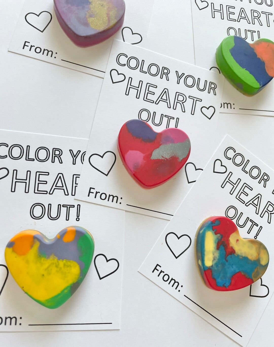 Valentine's Heart Crayon-valentine's Party Favor-crayon Favor-class Valentines - Etsy | Etsy (US)