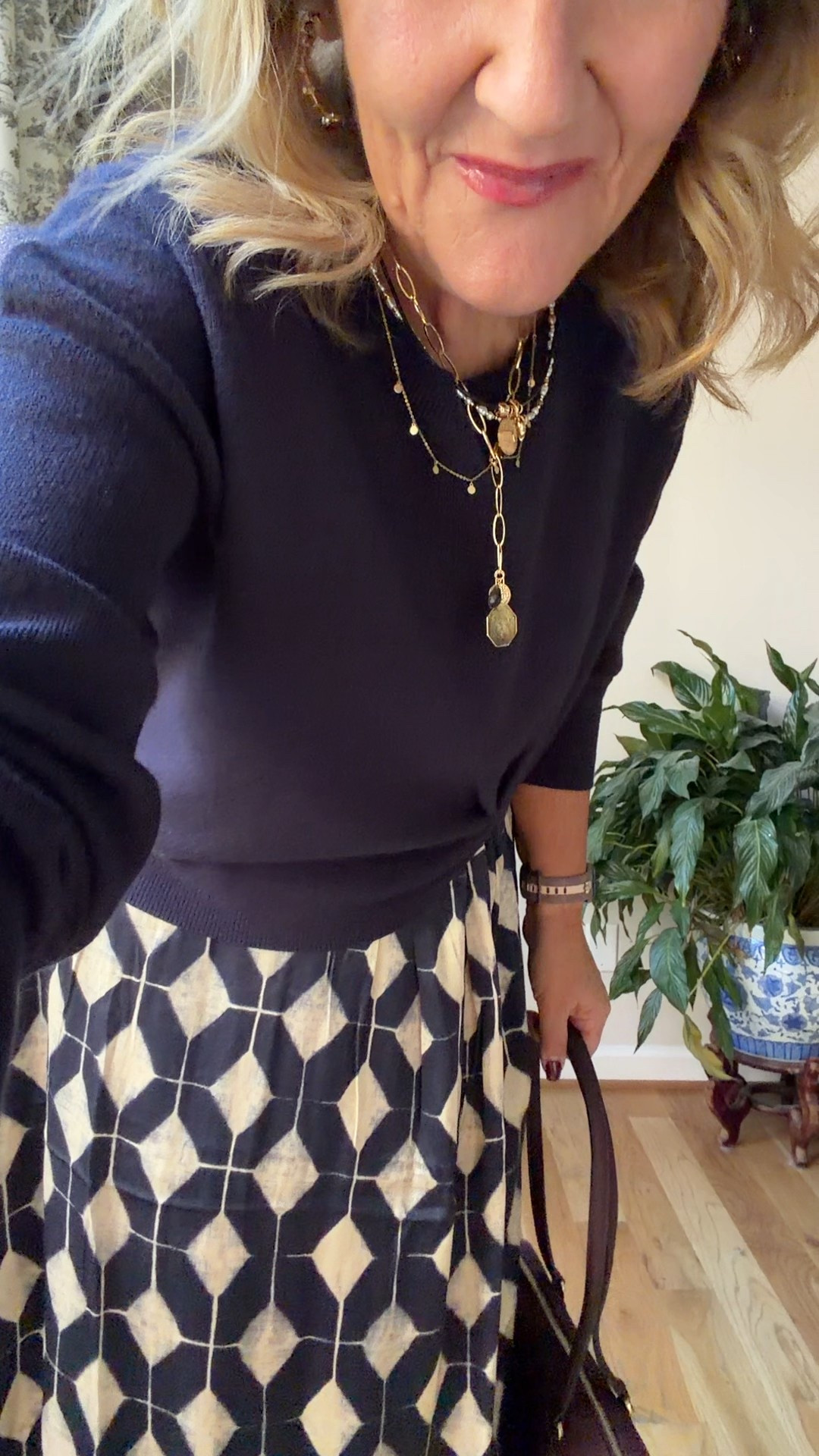 Twofer dress by Anthropologie. Size medium 
Comes with the sweater and the tank dress
Necklace comes as a 3 piece set purse is Walmart!  

#LTKOver40 #LTKPetite #LTKWedding