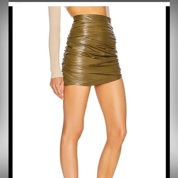 zeynep arcay leather skirt green size 38 Fr | Poshmark