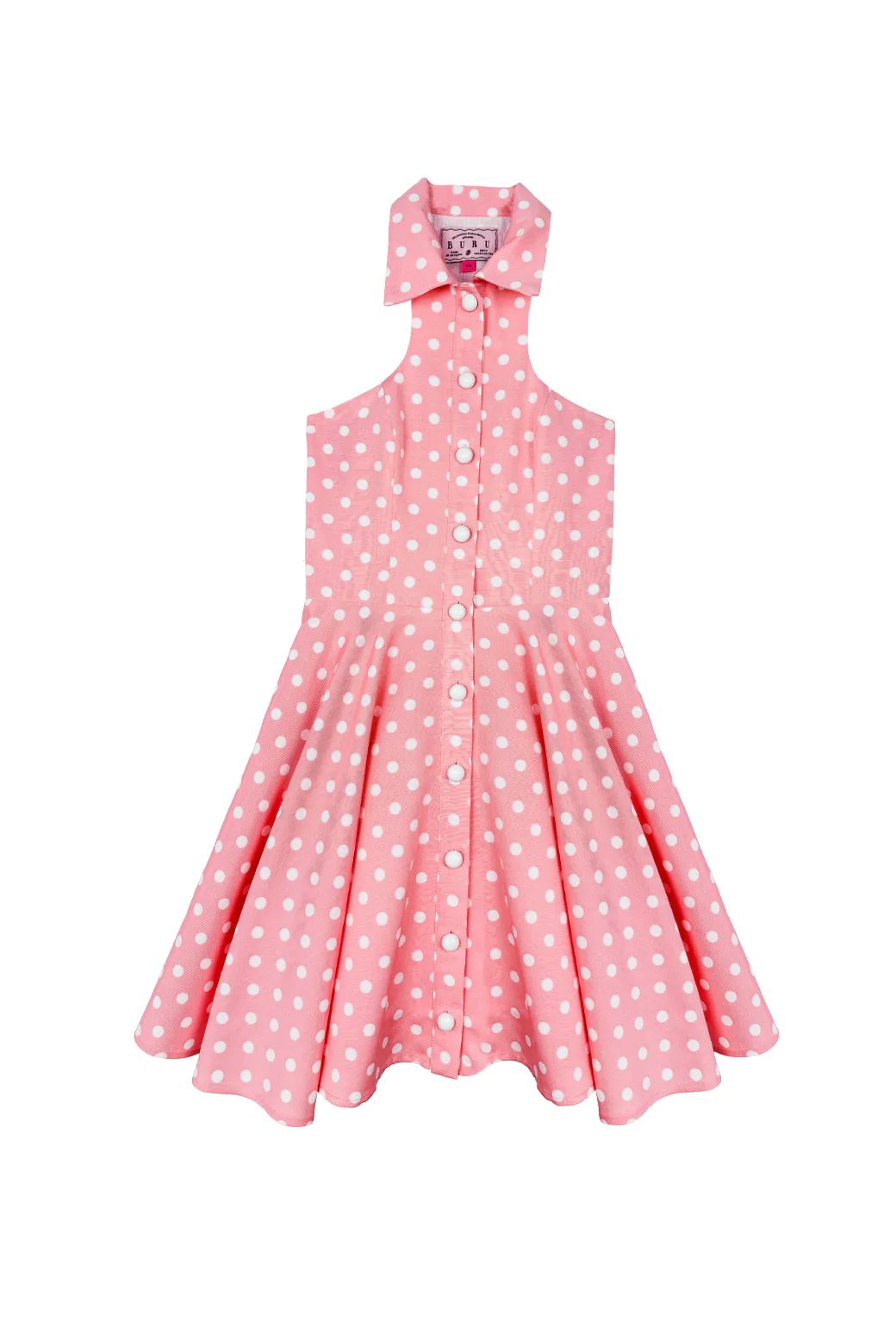 Buru x Kelly Golightly Betty Dress - Coral Dot | Shop BURU