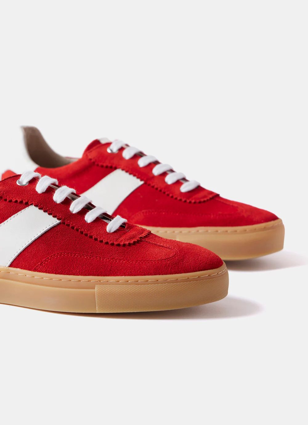 Red Suede Trainers | Mint Velvet