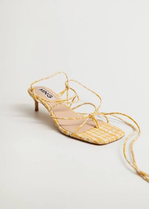 Straps gingham Vichy sandals | MANGO (US)