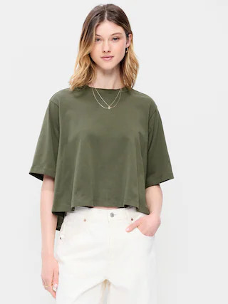 Short-Sleeve Trapeze T-Shirt | Old Navy (US)