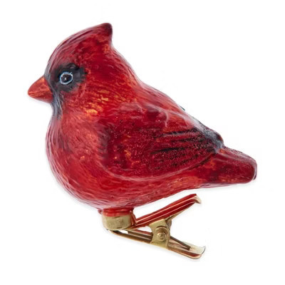 Kurt Adler Noble Gems Glass Clip-On Ornament for Christmas Tree, Cardinal | Target