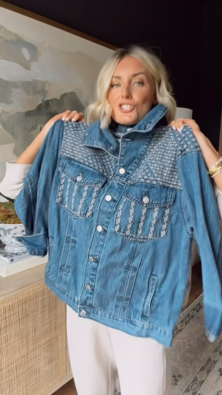 This embroidered denim jacket is so good! I love the oversized fit - I’m currently wearing an XS!

Loverly Grey, Target, denim jacket, fall jacket, new arrivals

#LTKSeasonal