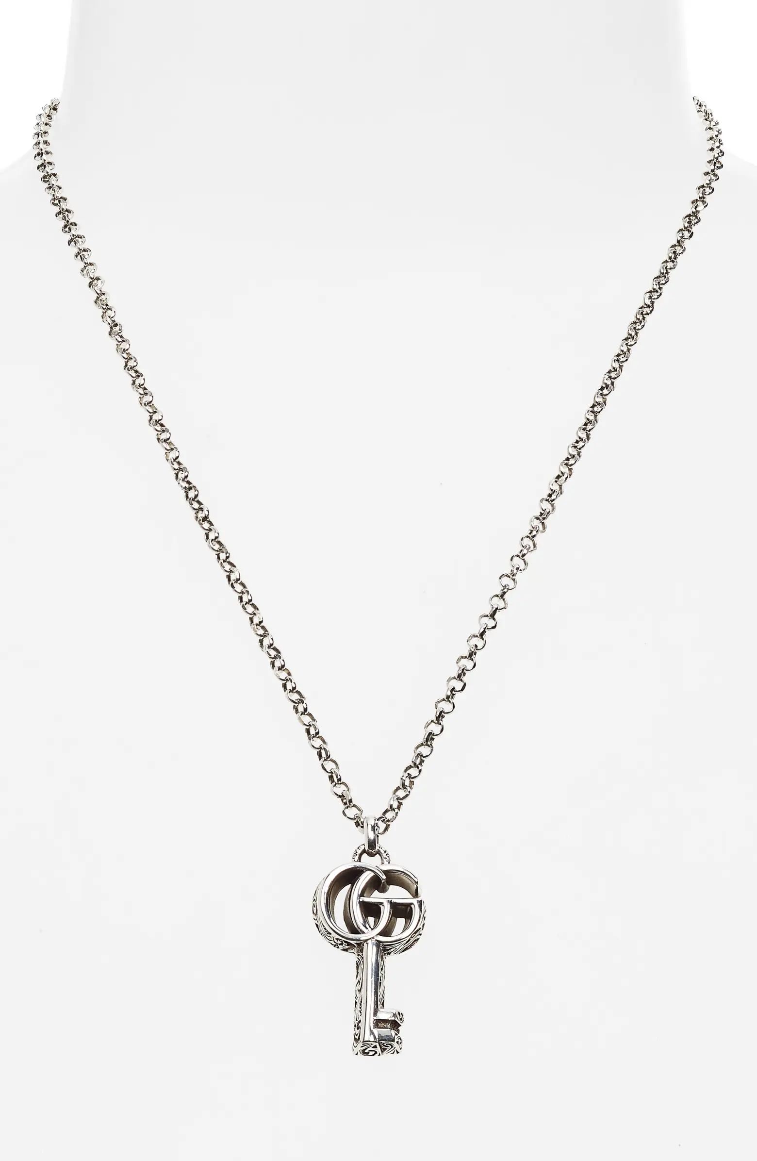 Gucci GG Silver Key Necklace | Nordstrom | Nordstrom