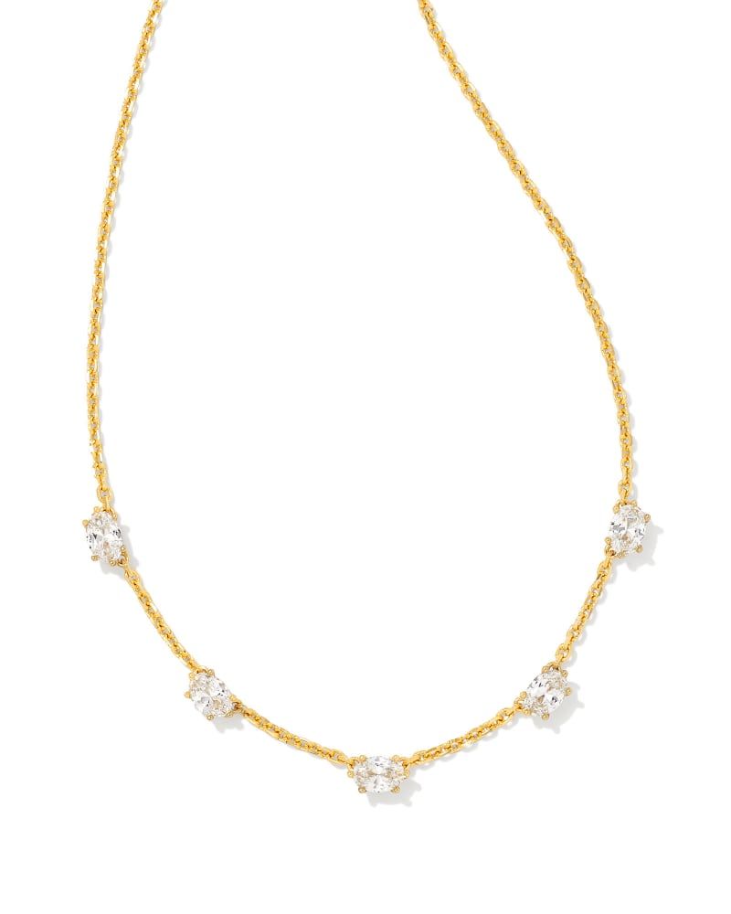 Cailin Gold Crystal Strand Necklace in White Crystal | Kendra Scott | Kendra Scott