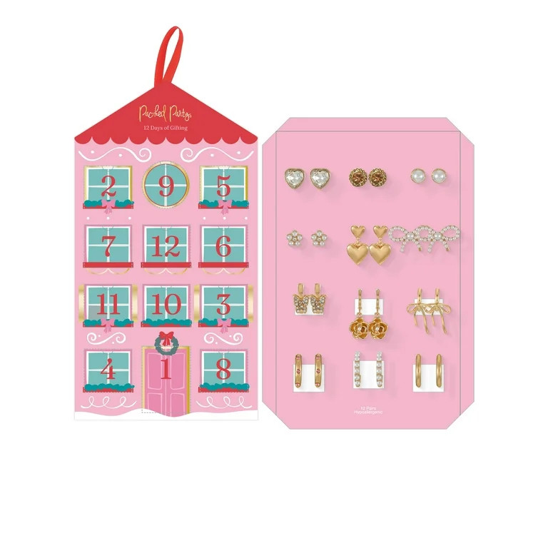 Packed Party Goldtone Earring Set Advent Calendar | Walmart (US)