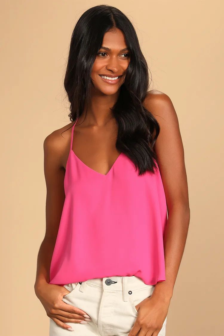 Chic Disposition Magenta Sleeveless T-Back Cami Top | Lulus (US)