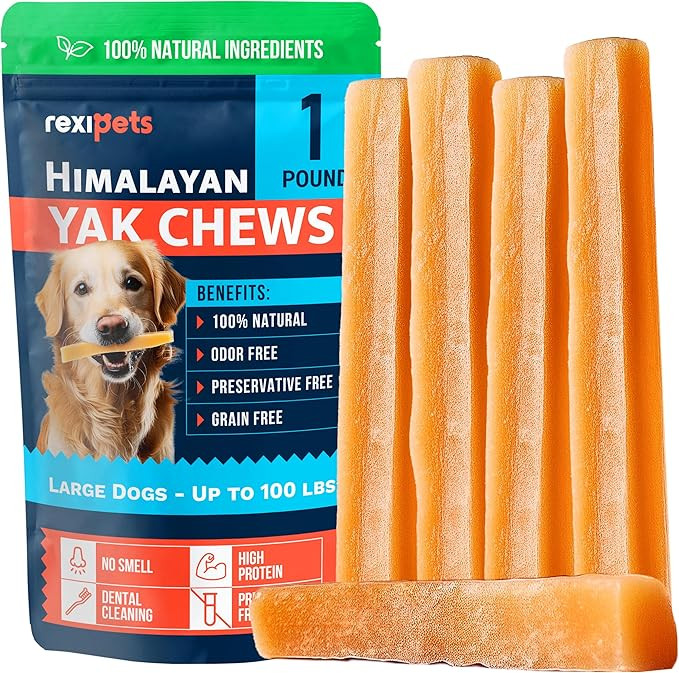 100% Natural Yak Cheese Himalayan Made Dog Chews All Breeds - Lactose Free Yak Chews for Small Me... | Amazon (US)