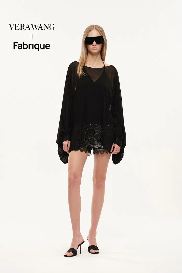 Whisper Two-Piece Cami Top and Shrug Set in Lightweight Sheer Knit and | Fabrique