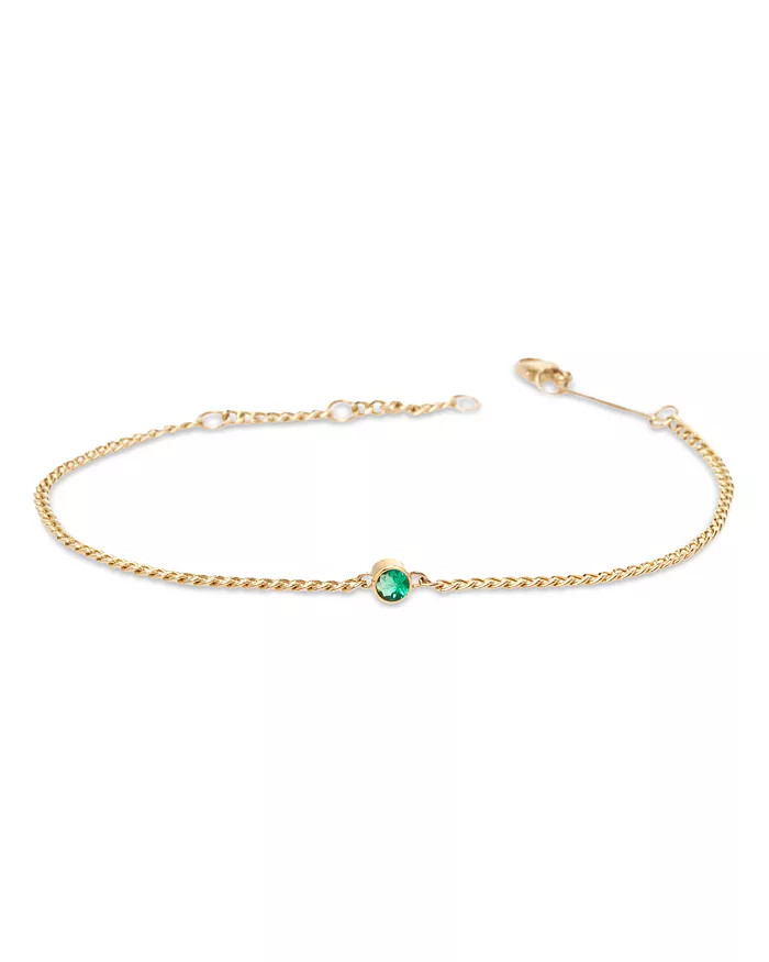 14K Yellow Gold Emerald Solitaire Chain Bracelet | Bloomingdale's (US)