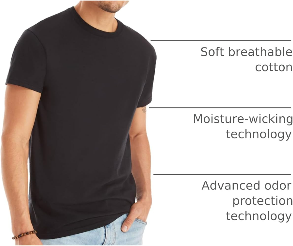 Hanes Mens Undershirt Packs, Stay-Tucked Soft Cotton Undershirts, Best Undershirts for Men, White... | Amazon (US)