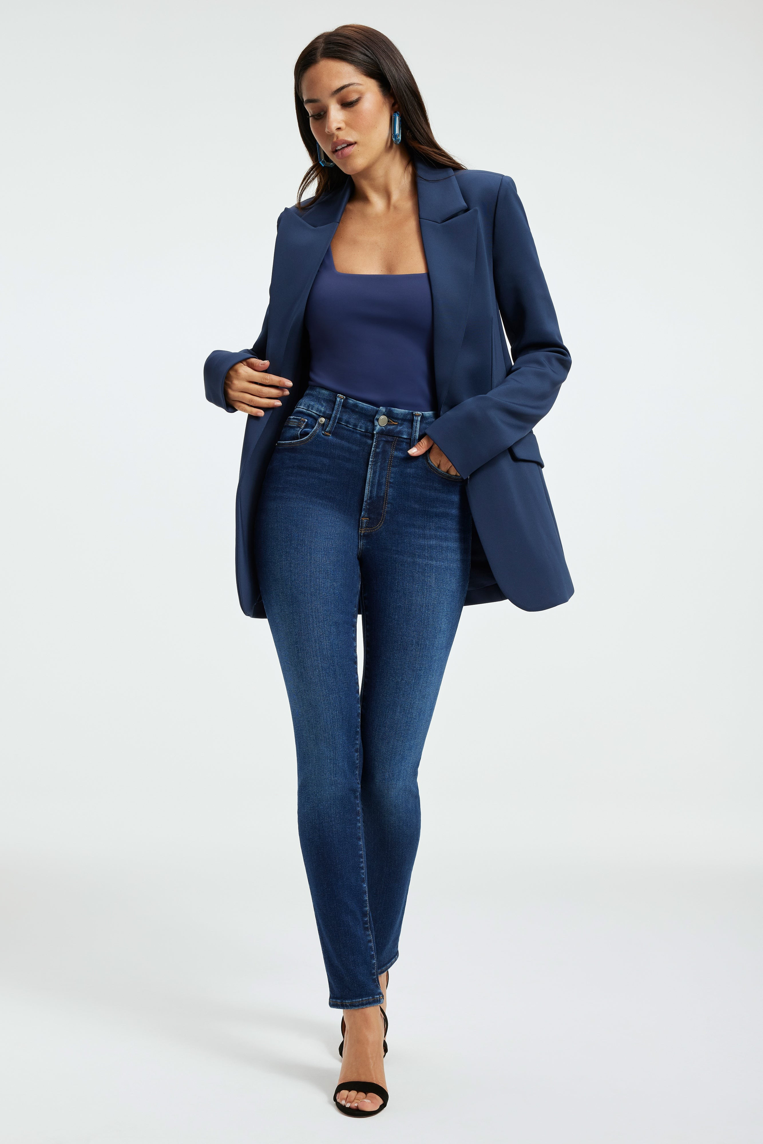 ALWAYS FITS GOOD LEGS SKINNY JEANS | INDIGO446 | Good American