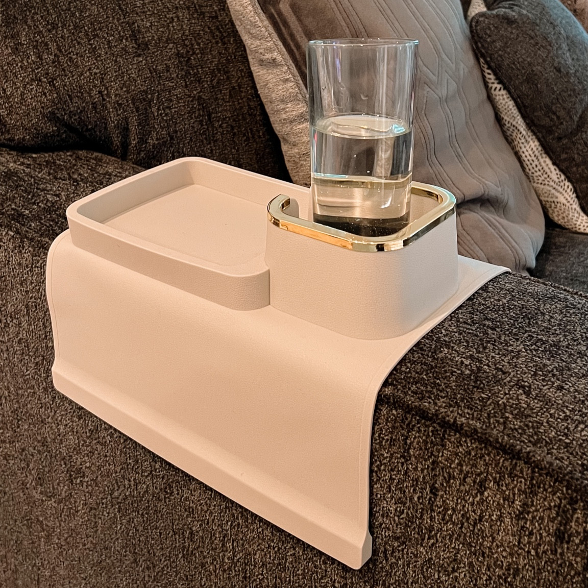 Amazon home find! 🌟 This sofa arm rest tray/cup holder is so convenient, functional and chic

#LTKFind #LTKhome