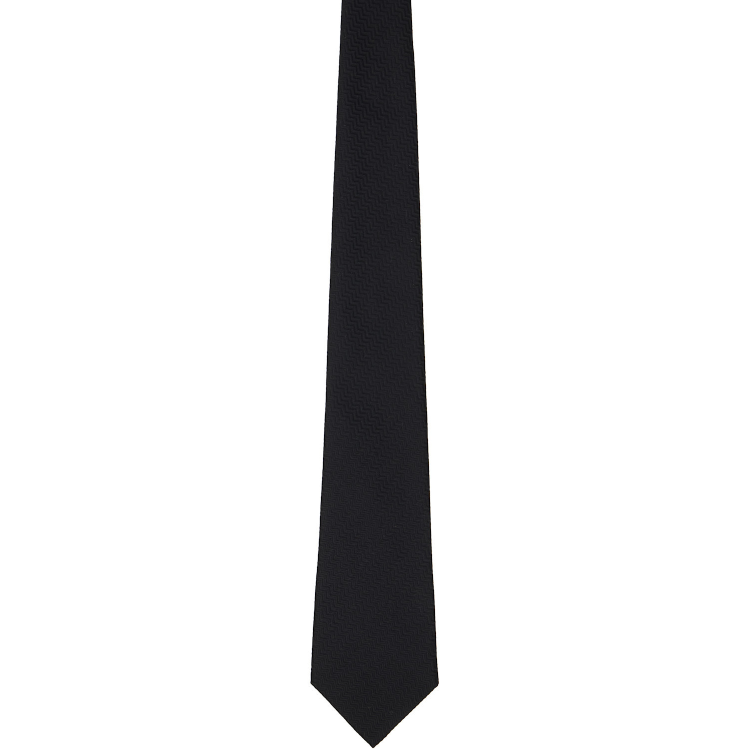 Comme des Garçons Homme Deux Black Silk Herringbone Tie | SSENSE