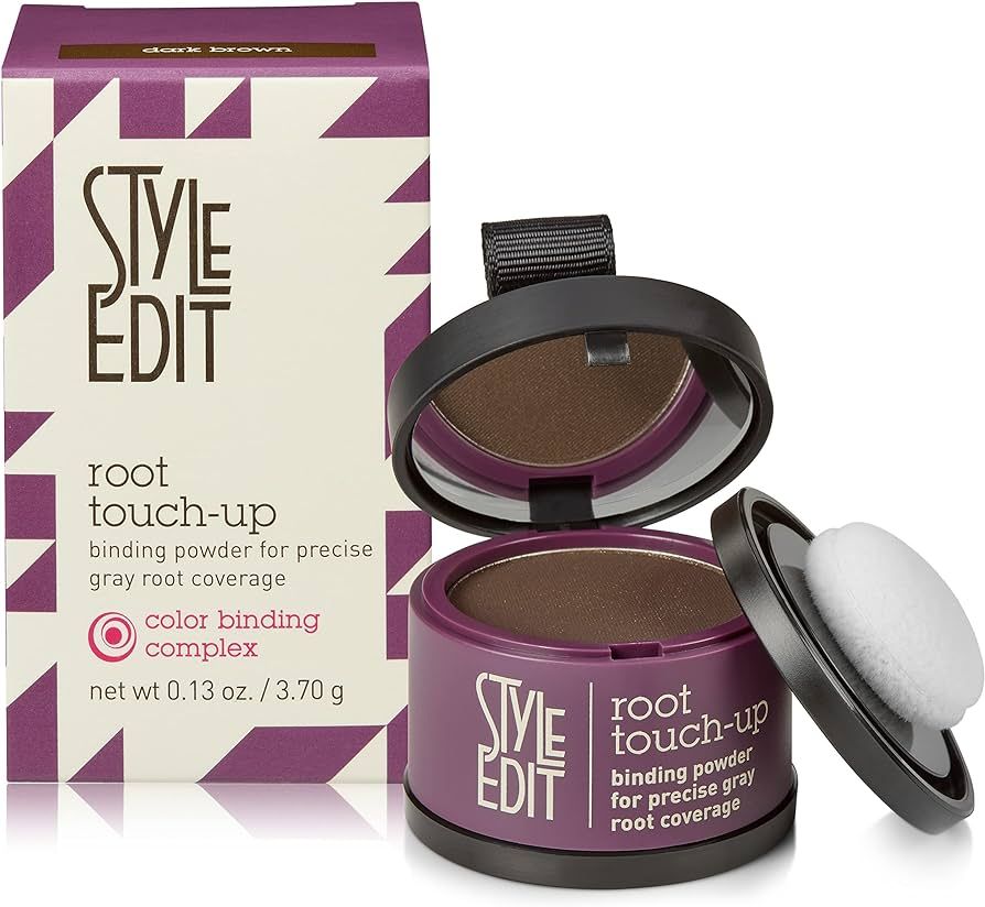Root Touch Up Powder for Dark Brown Hair by Style Edit | Cover Up Hair Color for Grays and Roots ... | Amazon (US)