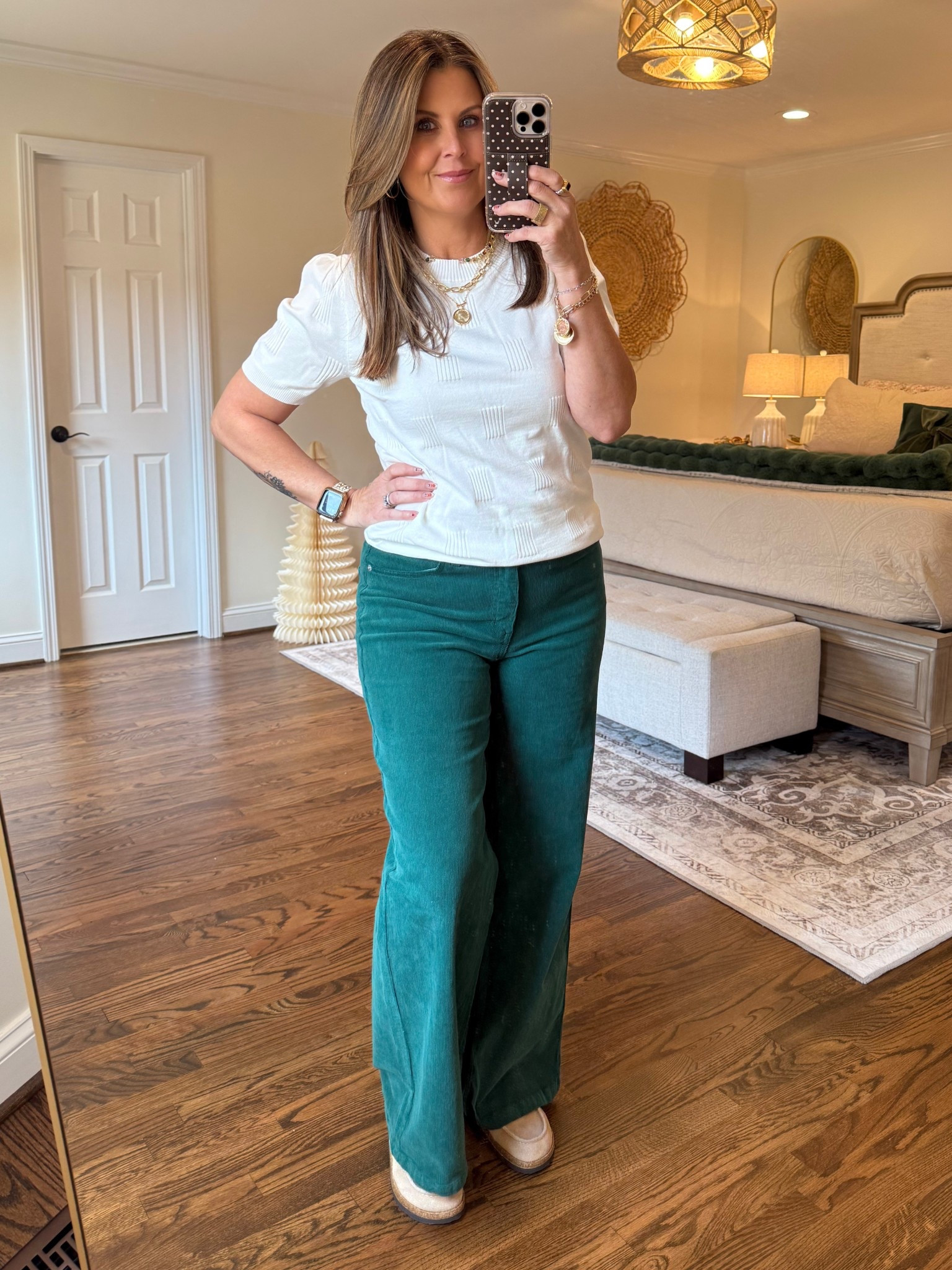 Holiday-ready in classic green corduroy 🎄 So cozy + flattering!

#LTKootd #LTKOver40 #LTKFindsUnder100