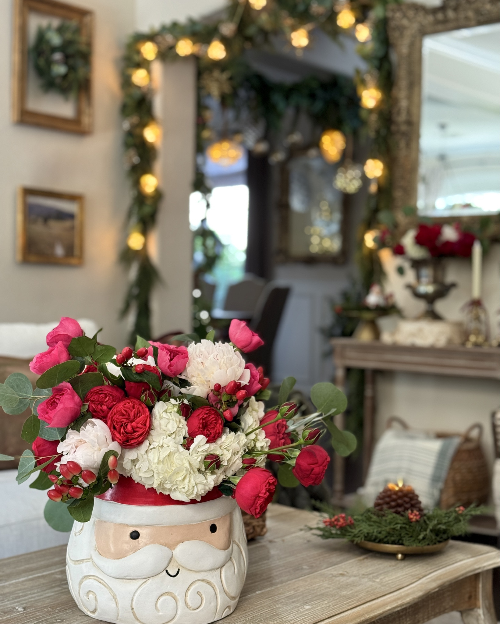 These Santa Treat Buckets from @mudpiegift are so much fun to style! Here I’ve created a holiday floral arrangement for the bigger bucket (I put a vase of water inside the bucket). 

Discount code:  JOY15 for 15% off your Mud Pie order.

#santadecor #christmasdecor #christmasdecorations #santadecorations 

#LTKHoliday #LTKHome #LTKSeasonal