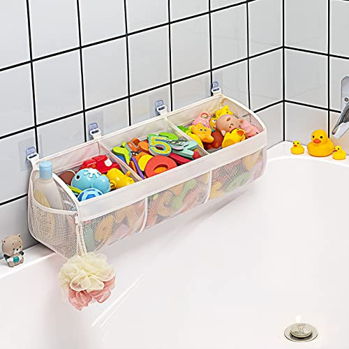 Austion Original 3 Compartment Horizontal Large Openings Bath Toy Organizer for Tub, Capacity Upgrade Bath Toy Storage and Holder, Bathtub Toy Holder for Easy Access and Sorting of Toys. | Amazon (US)