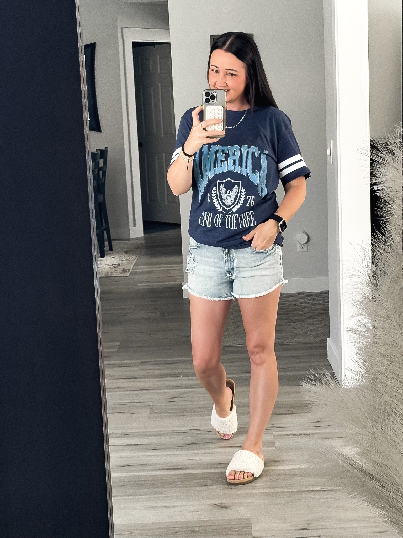 🚨30% off
Saddle up for summer in this adorable patriotic graphic tee! Pair it with your favorite denim shorts, jeans, or leggings for backyard BBQs, fireworks, rodeos, country concerts, Memorial Day, and all your Fourth of July celebrations. Comfortable, casual, and effortlessly cute—this is the kind of graphic tee you’ll reach for all season long! ❤️🤍💙
I got a size M for larger chest, but could have done a small.

#PatrioticStyle #FourthOfJulyOutfit #AmericanaStyle #WesternFashion #CowgirlStyle #CountryConcertOutfit #SummerStyle #GraphicTeeLove #RedWhiteAndBlue #USAStyle #PatrioticOutfit #MemorialDayStyle #CowboyBoots #WesternChic #CasualSummerOutfit #SummerFashionFinds #LTKFashion #LTKStyle #LTKSummer #WeekendStyle #CountryGirlStyle #TrendyGraphicTees #OOTDInspiration #ShopTheLook #ViralFashionFinds

patriotic graphic tee • patriotic t shirt women • 4th of july shirt • americana graphic tee • western patriotic shirt • cowboy boots graphic tee • patriotic western outfit • red white and blue shirt • memorial day outfit • fourth of july outfit women • country concert outfit • cowgirl graphic tee • western fashion women • oversized patriotic tee • summer graphic tee • casual summer outfit • trendy patriotic clothing • americana fashion • western style shirt • rodeo outfit women • country girl fashion • patriotic boutique clothing • cute graphic tees for women • holiday weekend outfit • july 4th apparel
@Mountain Moverz

#LTKootd #LTKSaleAlert
