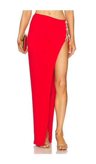 Lovers and Friends Isolde Maxi Skirt in Red. - size S | Revolve Clothing (Global)