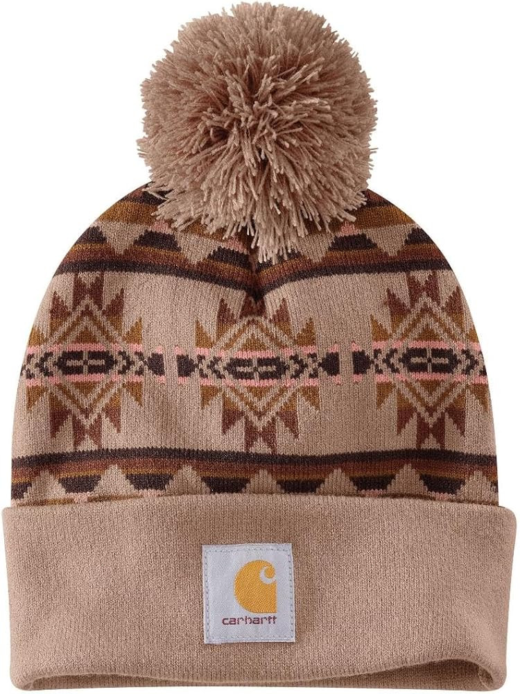 Carhartt Womens Bethany Yellowtail Pom Cuffed Beanie | Amazon (US)