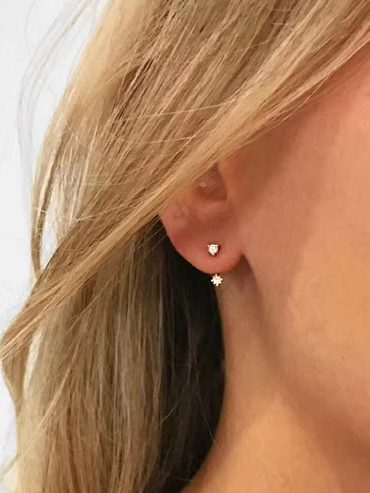 Rhinestone Decor Earring Jackets | SHEIN