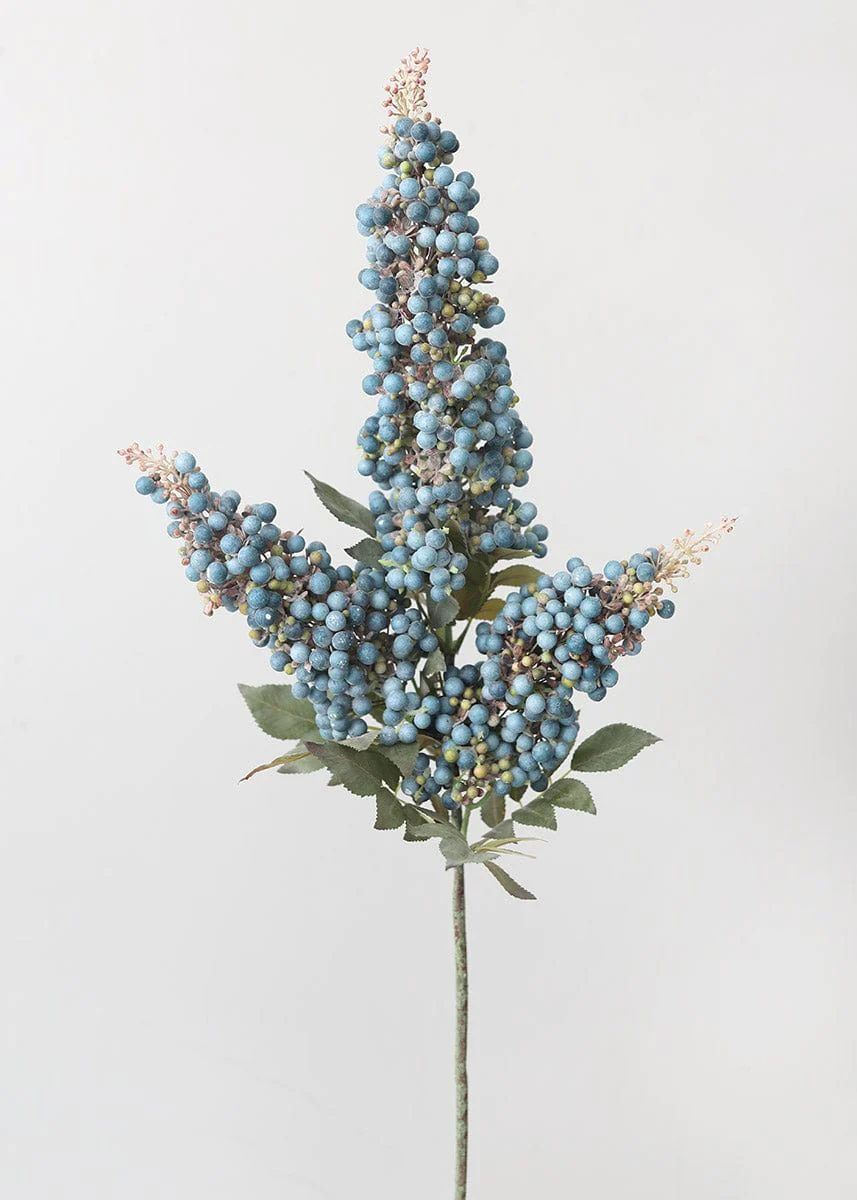 Faux Blue Berry Cluster Branch - 37 | Afloral (US)