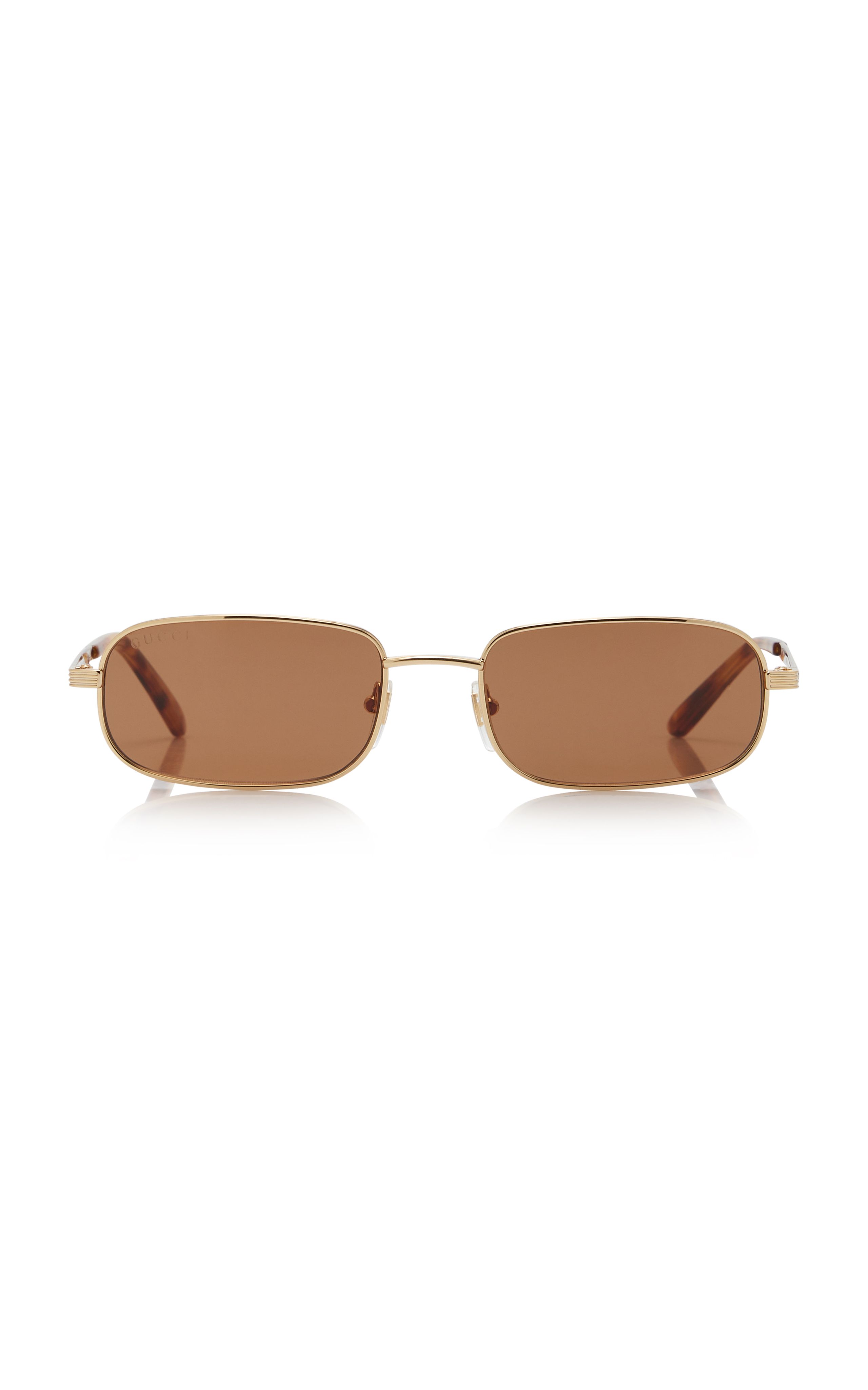 Slim Square-Frame Metal Sunglasses | Moda Operandi (Global)