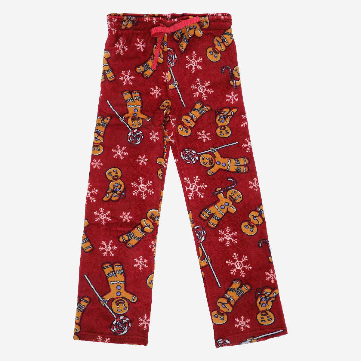 Men's Shrek Gingerbread Man Holiday Lounge Fleece Pant - Red | Target