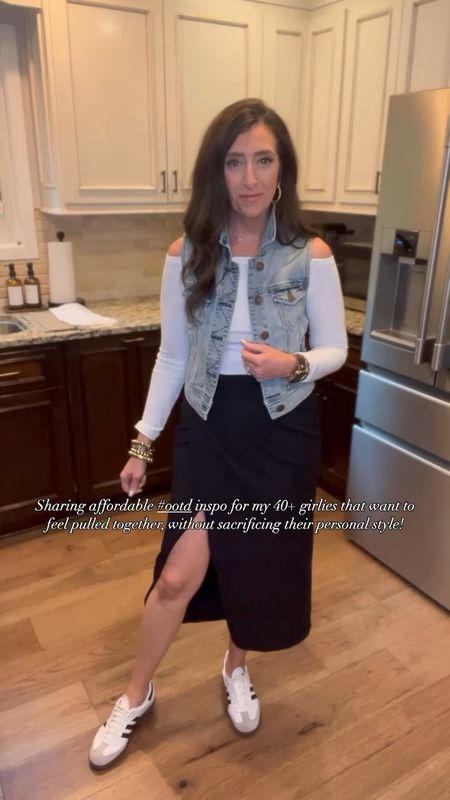 Sharing affordable #ootd inspo for my 40+ girlies that want to feel pulled together, without sacrificing their personal style!

#momootd #fashioninspo #fashionover40 #fashiononabudget #fancycasual #midiskirt #denimvest #sambas #momonthego #cincinnatiblogger #teacheroutfit






#LTKShoeCrush #LTKStyleTip #LTKOver40