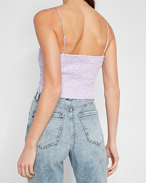 Allover Lace Cropped Cami | Express