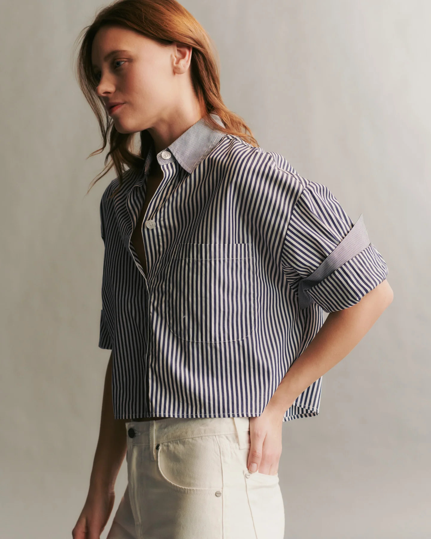 Next Ex Shirt in superfine stripe | TWP