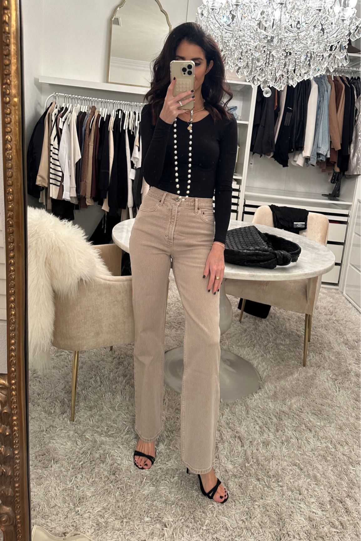 Currently on sale! Wearing the size 25 in the oat color, under $70 🎉