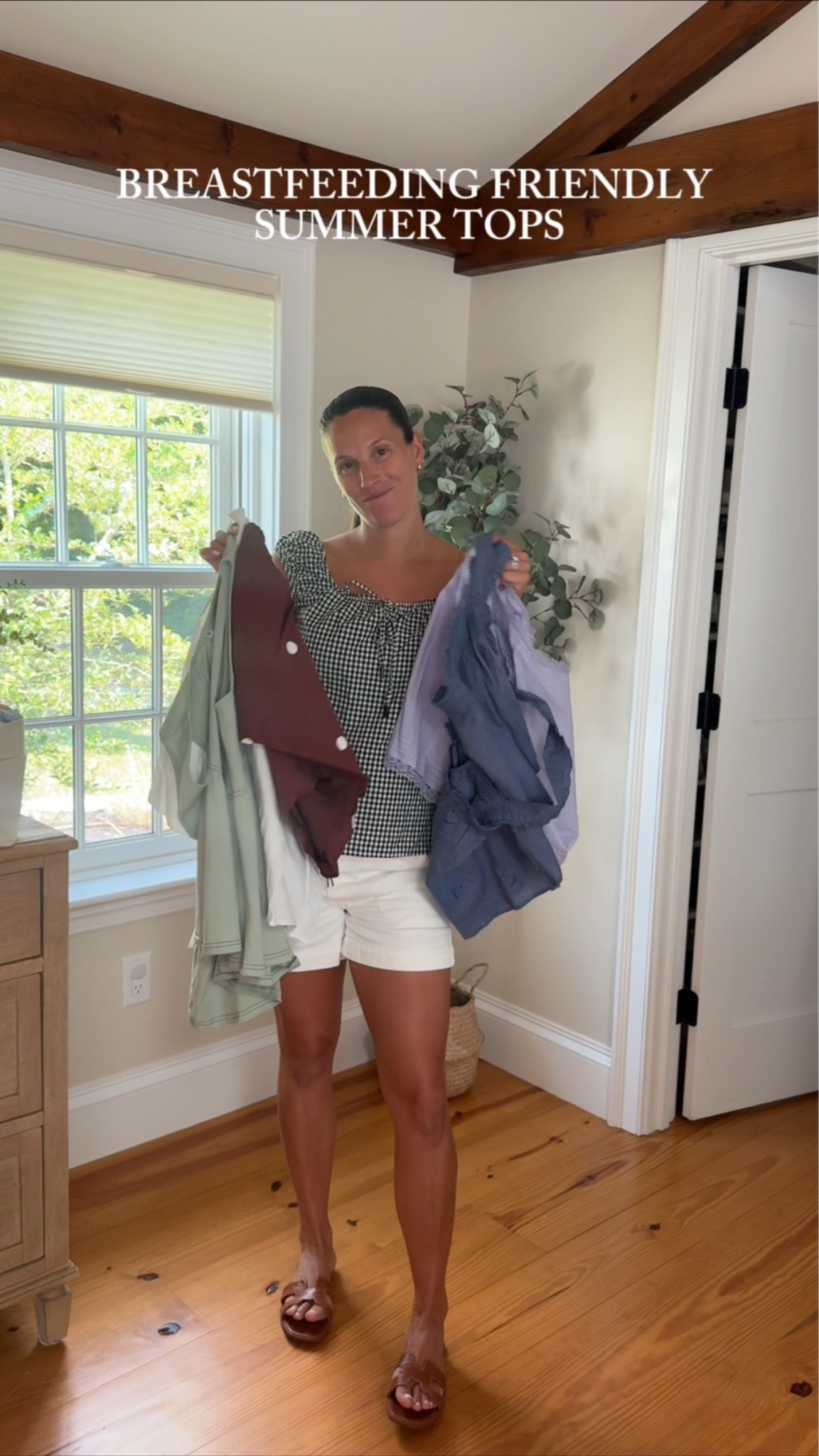 Nursing friendly summer tops! Wearing medium in everything