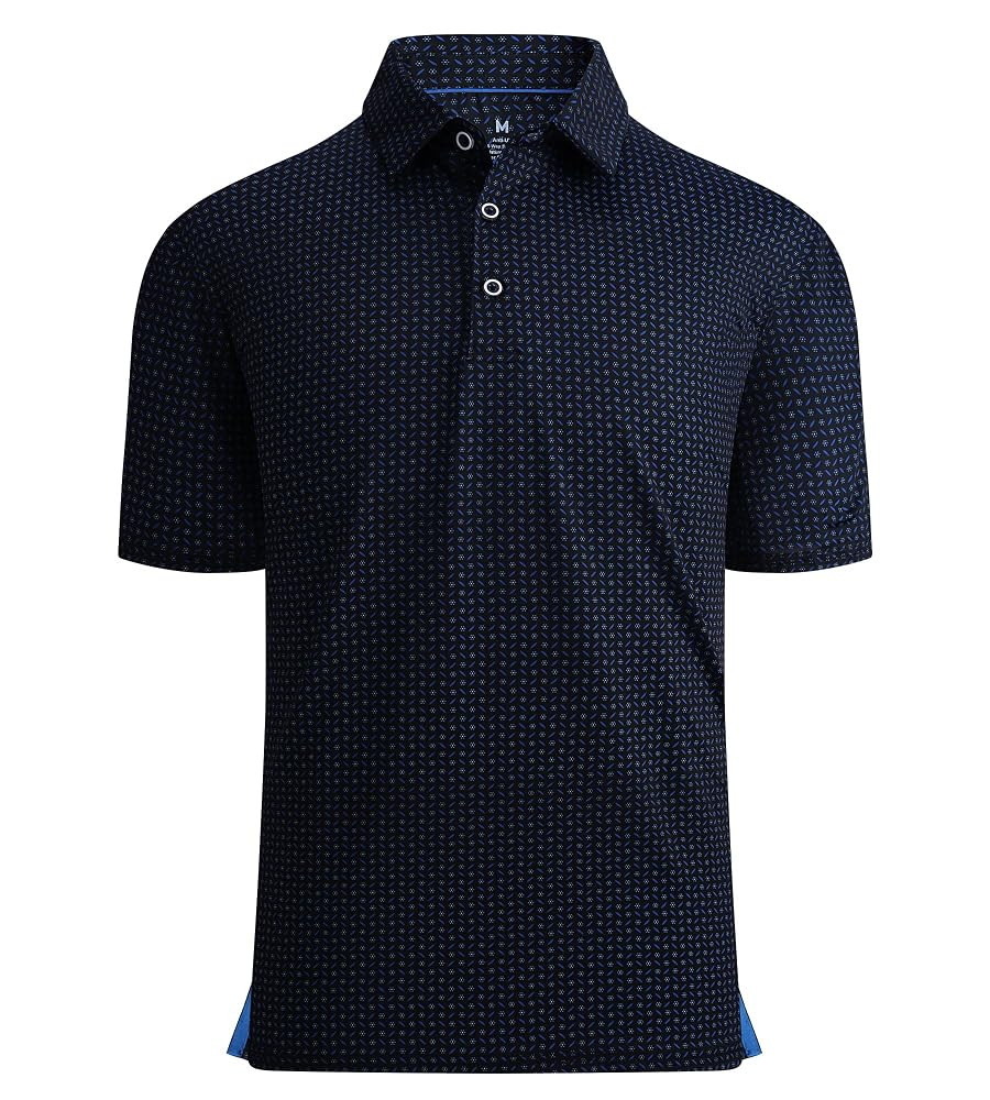 Alex Vando Mens Golf Shirt Moisture Wicking Quick-Dry Print Performance Polo Shirts for Men | Amazon (US)