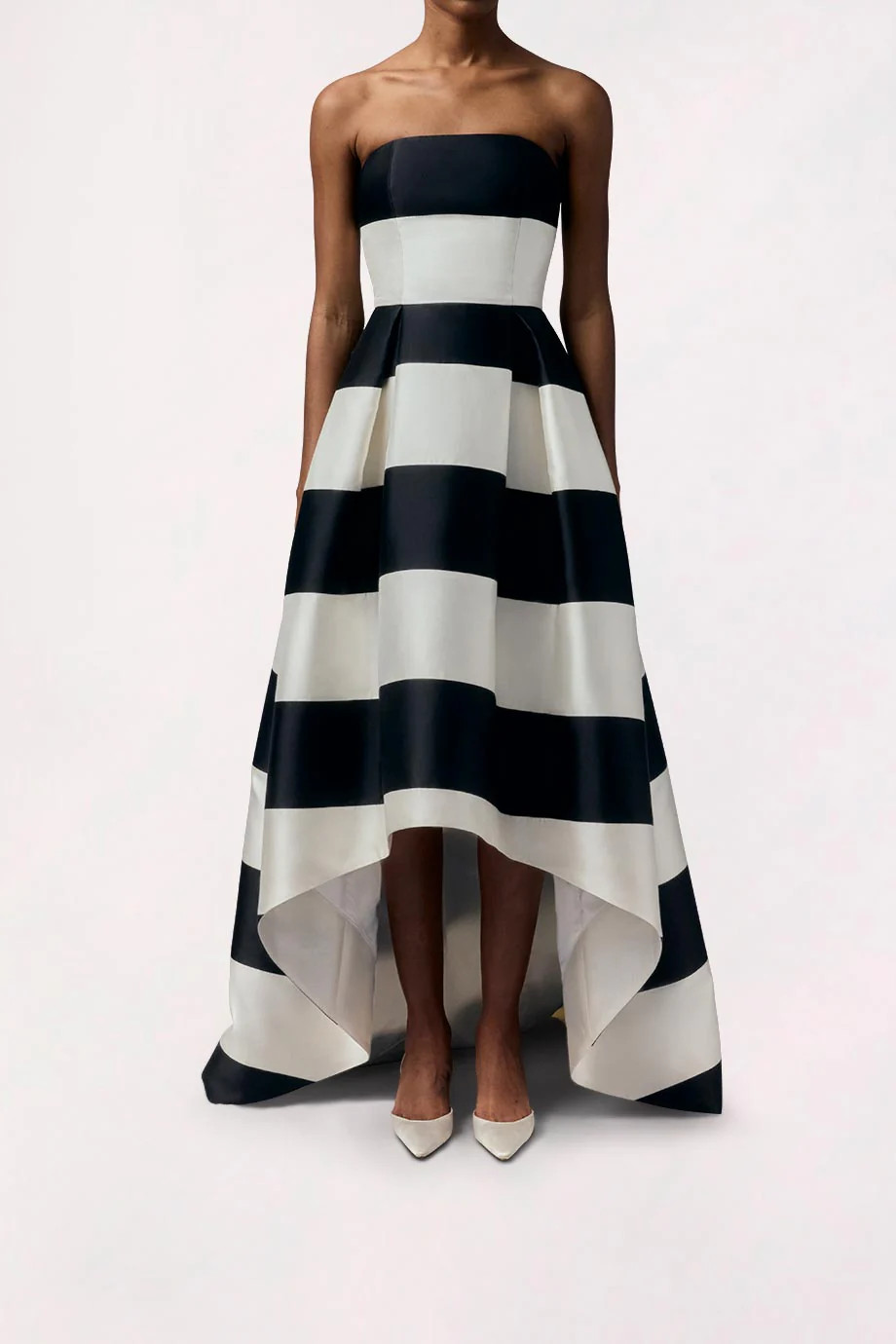 Carol Strapless Silk and Wool High Low Gown | ALEXIA MARIA