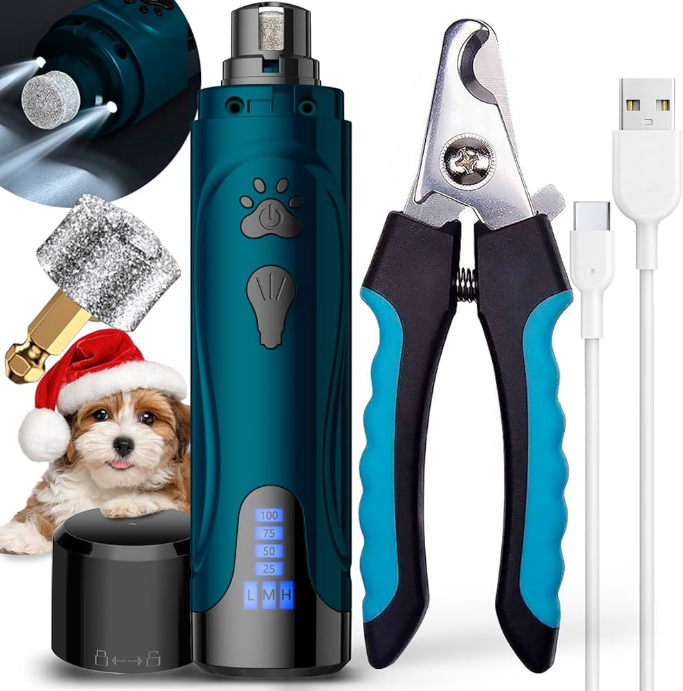 Dog Nail Grinder, Dog Nail Trimmers and Clippers Kit, Super Quiet Electric Pet Nail Grinder, Rech... | Amazon (US)