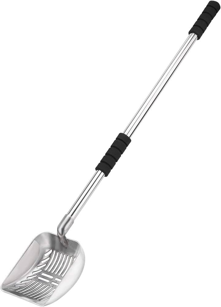 Yangbaga Metal Cat Litter Scoop with Deep Shovel&Long Handle,Detachable Stainless Steel Non-Stick... | Amazon (US)