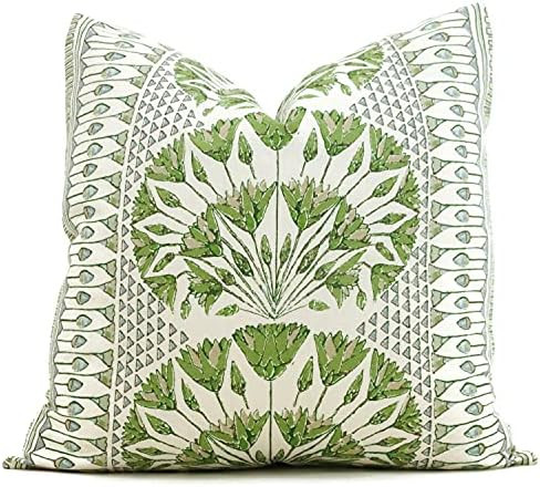 by Unbranded Anna French Cairo Green Decorative Pillow Cover 18"×18" Thibaut Cushion Cover toss Pill | Amazon (US)