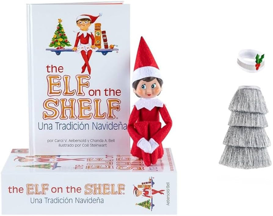 The Elf on the Shelf Blue Eyed Girl with Claus Couture Tiny Tinsel Dress | Amazon (US)