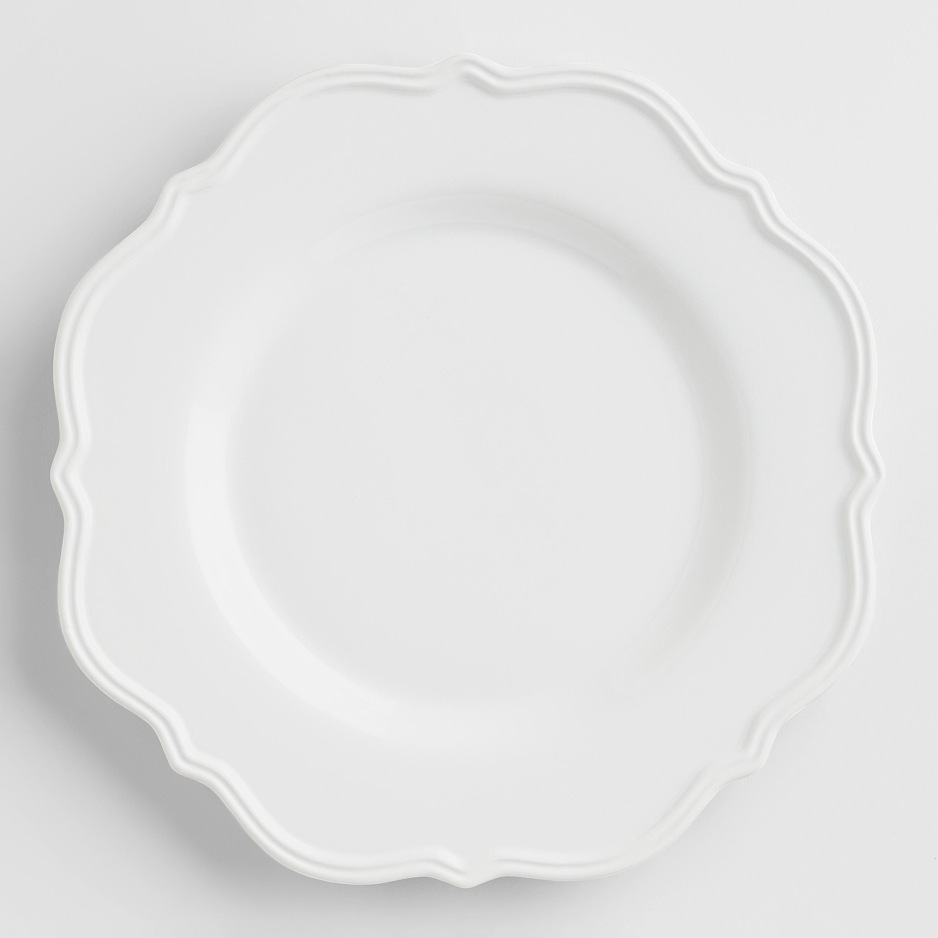 White Baroque Salad Plates, Set of 4 | World Market