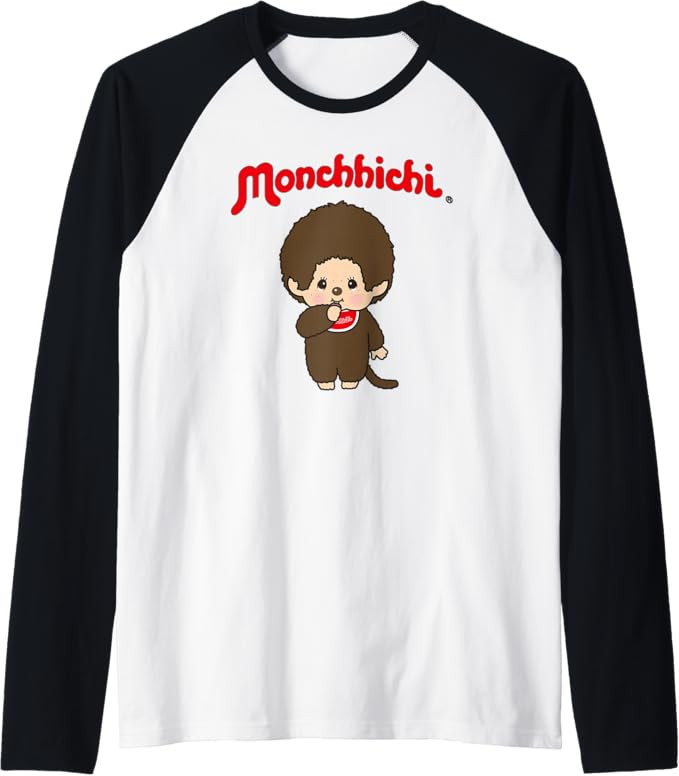 Monchhichi Cute Stance Thumbs Up Fluffy Little Guy Raglan Baseball Tee | Amazon (US)