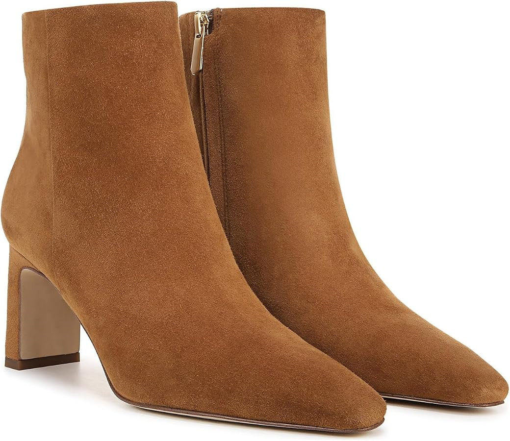 MICIFA Women's Ankle Boots Chunky Low Heel Square Toe Heeled Booties with Side Zipper Fall Winter... | Amazon (US)