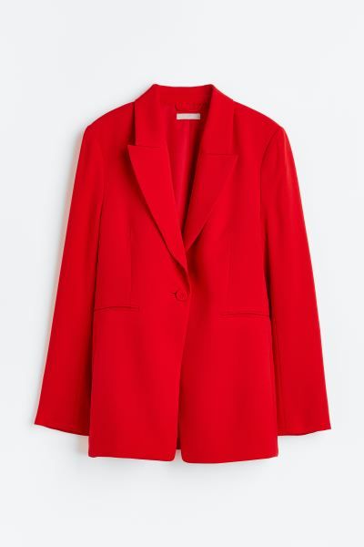 Einreihiger Blazer - Rot - Ladies | H&M AT | H&M (DE, AT, CH, NL, FI)