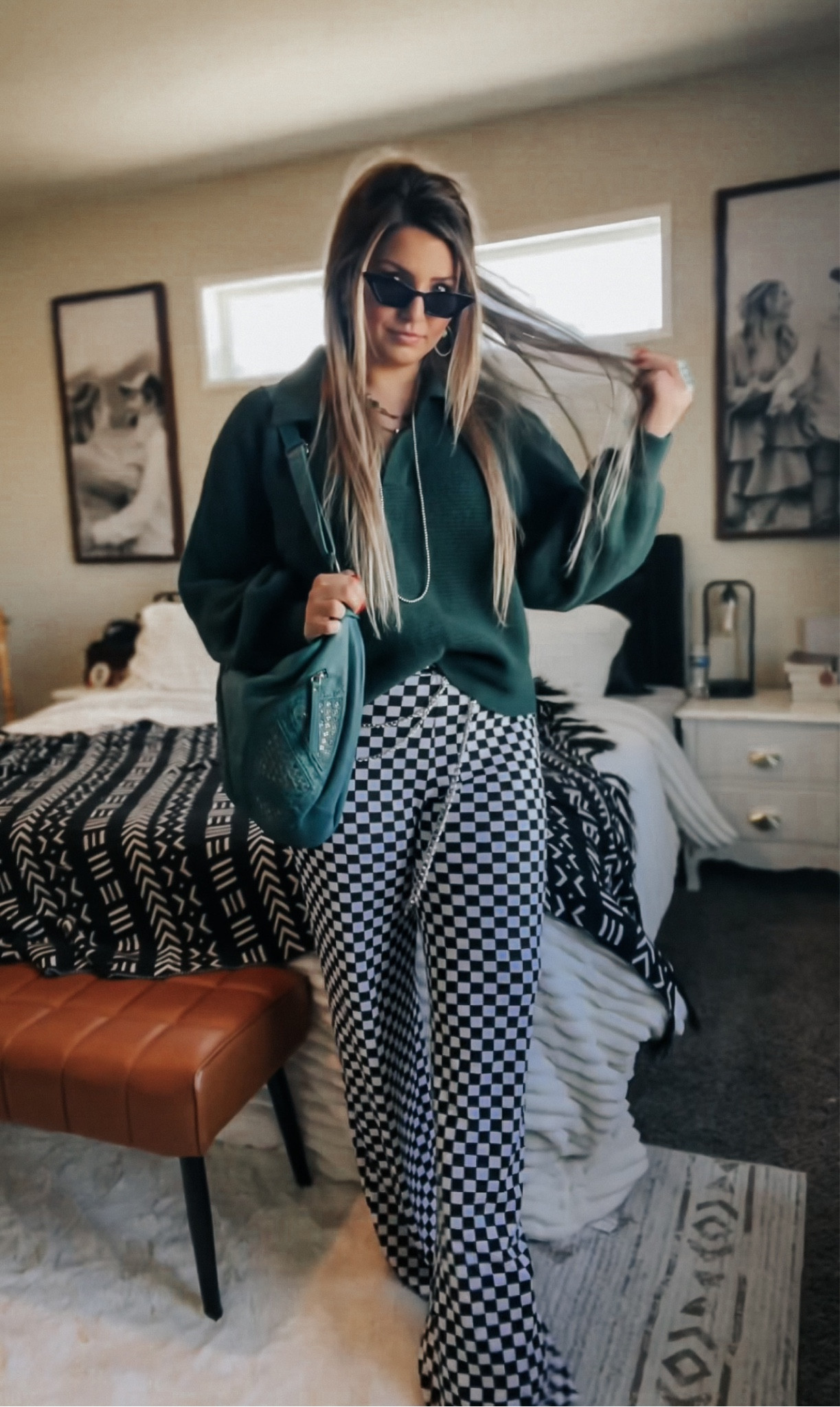Edgy Outfit | St. Patrick’s Day ✨ 

Top + Belt + Sunnies: Amazon
Pants: Everything Chic Boutique
Bag: Free People 
Booties: Dolce Vita
Earrings + Pendant + Ring: Nizhoni Traders 
Navajo Pearls: Hippie Cowgirl Boutique
Necklace: Goldie Lew

#LTKmidsize #LTKfindsunder100 #LTKstyletip