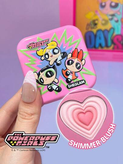 The Powerpuff Girls X SHEGLAM Tough Love Shimmer Blush-Utonium Powder Blush Powder Soft Halloween... | SHEIN