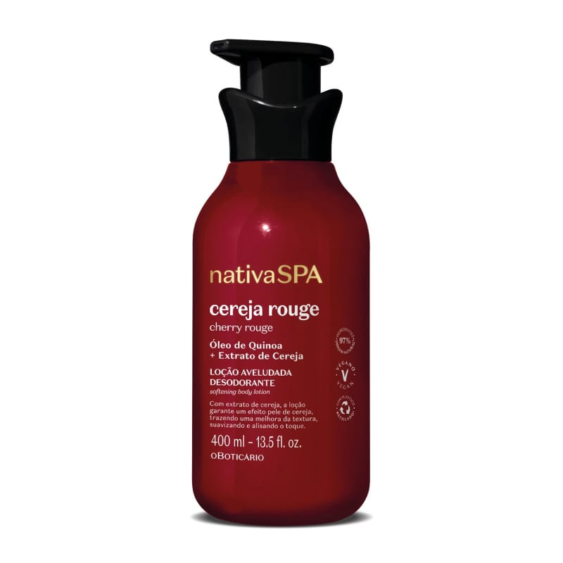 Loção Aveludada Desodorante Corporal Nativa Spa Cereja Rouge 400ml | O Boticario | oBoticario (BR)