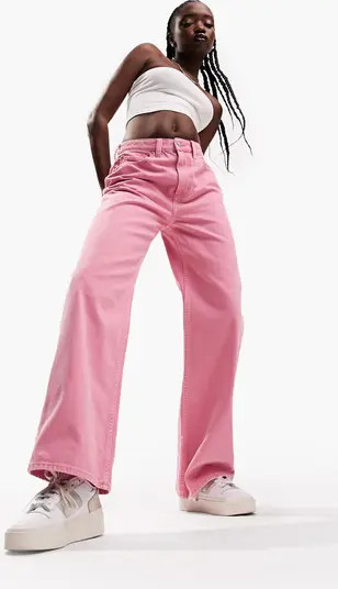 ASOS DESIGN Straight Leg Dad Jeans | Nordstrom | Nordstrom